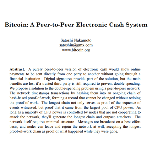 Il White Paper di Bitcoin